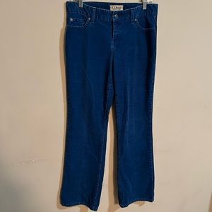 L.L. Bean Women’s Favorite Fit Size 8 Royal Blue Corduroy Straight Leg Pants